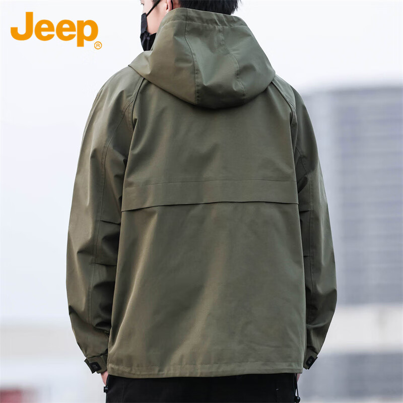 JEEP Jeep Jacket Men's Autumn and Winter Assault Jacket Workwear Men's Casual Trendy Tops Army Green 2XL