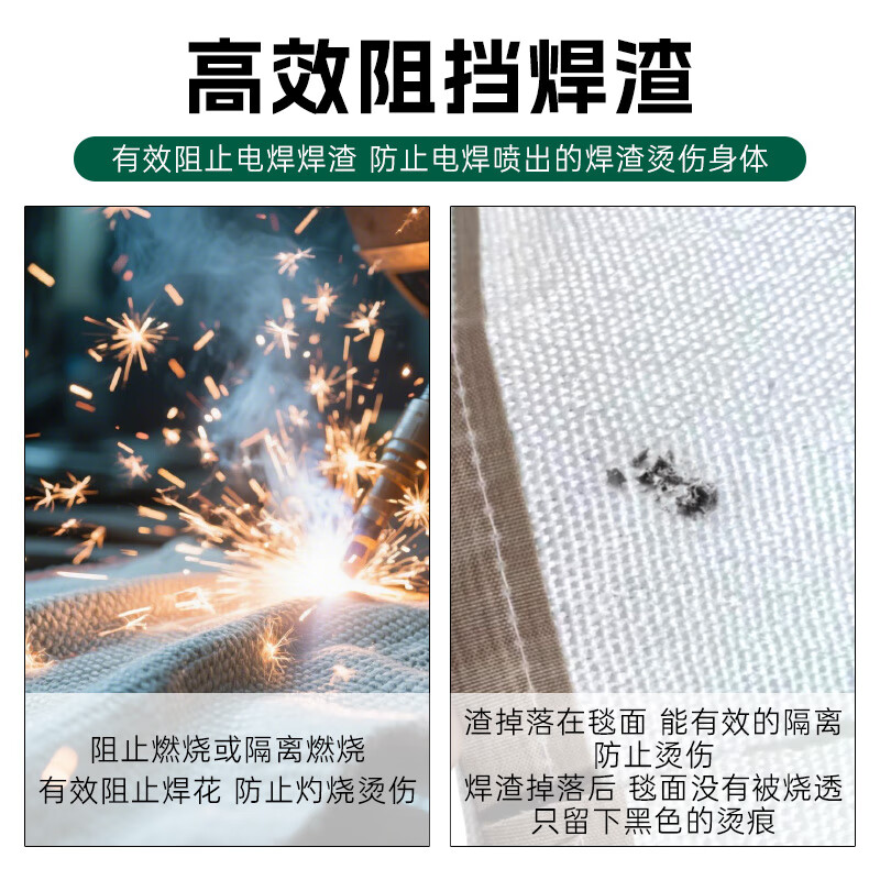 Welding special fire blanket fire blanket national standard fire certification high temperature resistant asbestos ceramic welding fire blanket custom 1mm thick thickened welding fire blanket 1.5m*1.5m