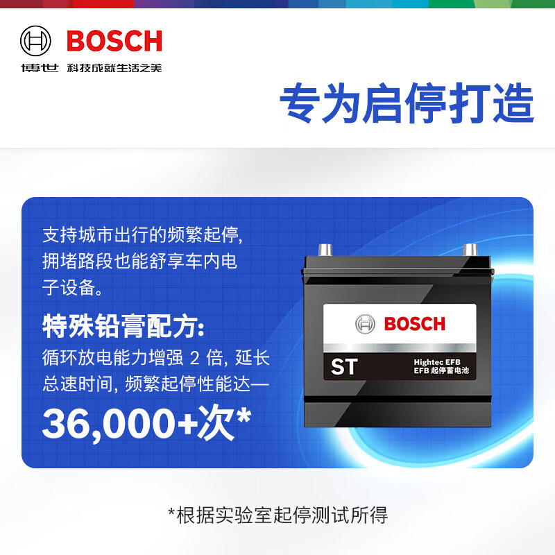 Bosch (BOSCH) car battery high performance EFB70 start-stop battery DIN LN3 12V 70Ah trade-in