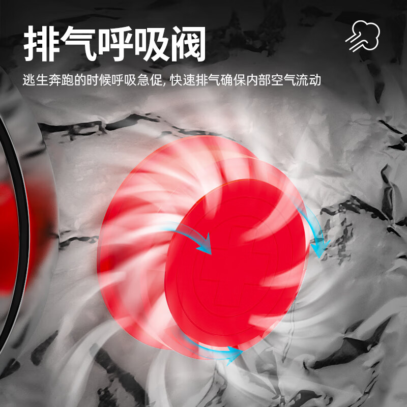 Mingguang Mengjiang gas mask fire mask anti-pyrotechnics 3C certified escape filter self-rescue respirator luminous box