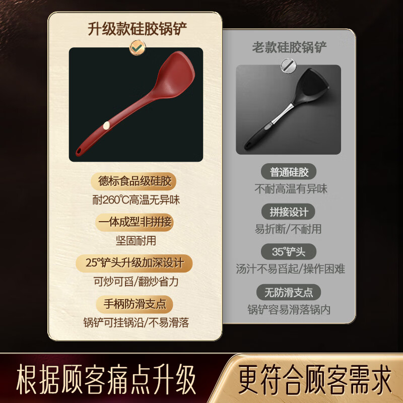 SSN silicone spatula, cooking spatula, non-stick spatula, food-grade silicone spatula, resistant to high temperatures, does not damage the pot, non-stick spatula