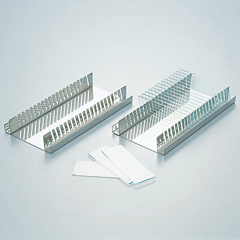 No-wash slide stainless steel stained slide rack holds 20 slides 2-162-01 Stainless steel slide rack_can hold 20 slides