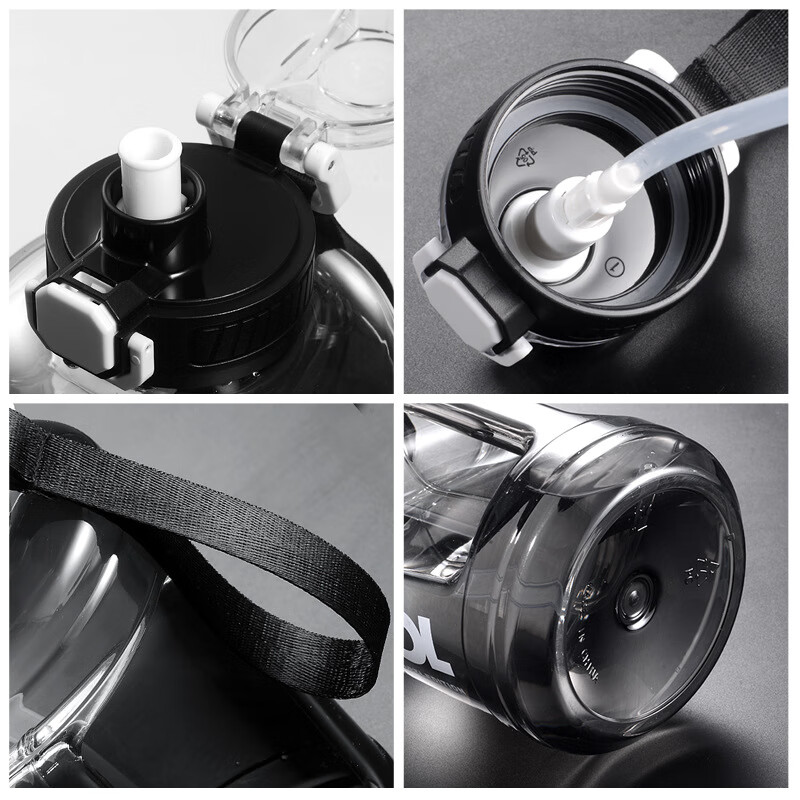 Jingdong Logistics Extra Large Capacity Plastic Water Cup Fitness Sports Water Bottle Fall-resistant Ton-ton Bucket Student Male Gradient Purple 1.6L 1 pc