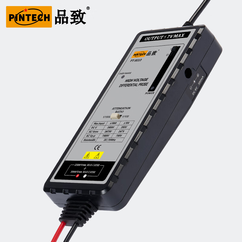 PINTECH PT-8010 active differential probe 7000V 70MHz oscilloscope high voltage differential test probe