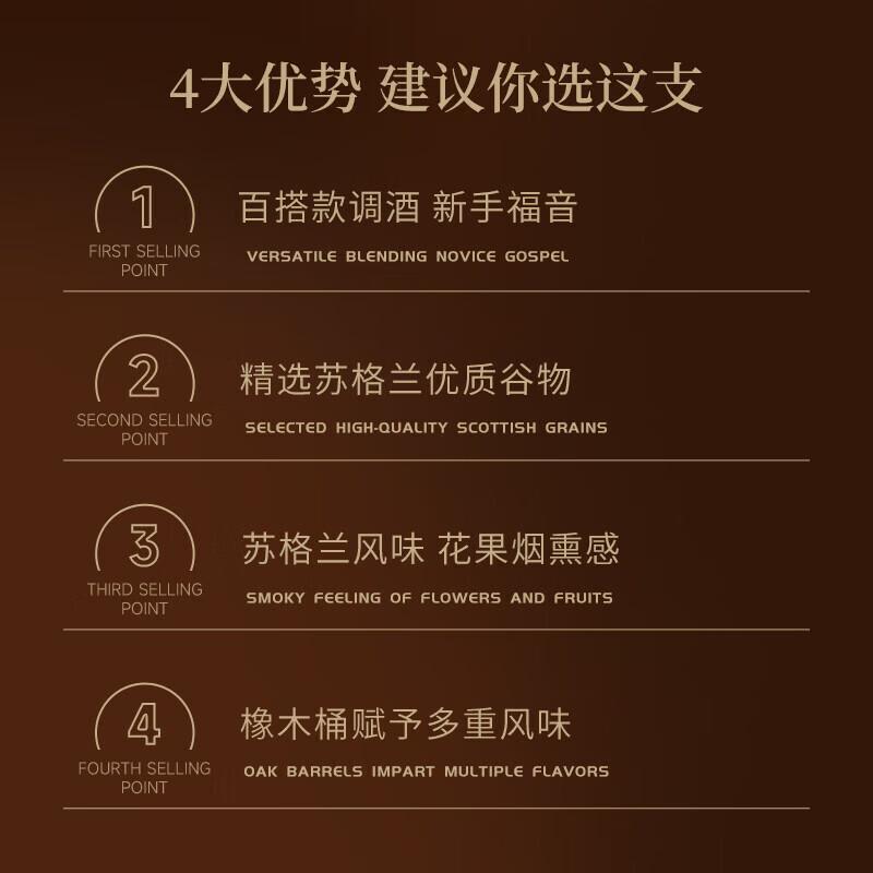 Mrs. Carl's foreign wine whiskey 40 degrees 700ML 1 bottle of Scottish flavor original wine imported spirits blending base wine New Year's gift