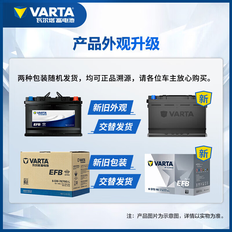 Valta car battery star EFB start-stop 12v lead-acid battery door-to-door installation trade-in EFB-Q85 Mazda Atez Toyota Corolla Ralink
