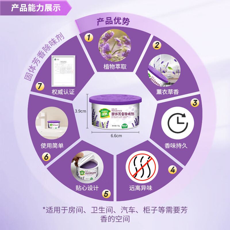 Green Packet Solid Air Freshener Lavender Bag Toilet Deodorizer Bag Bedroom Cabinet Car Fragrance Cream
