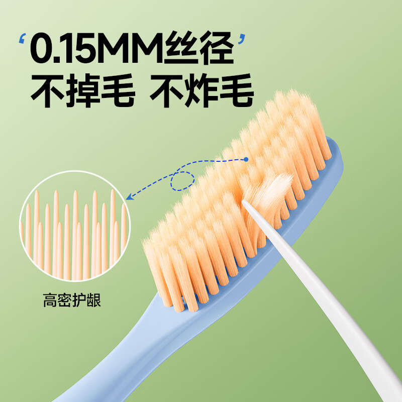 Dinosaur Doctor (PROTEFIX) adult toothbrush with large head, soft bristles and extended head, high-end family, dedicated for lazy men and women, 3-pack (blue + green + red)