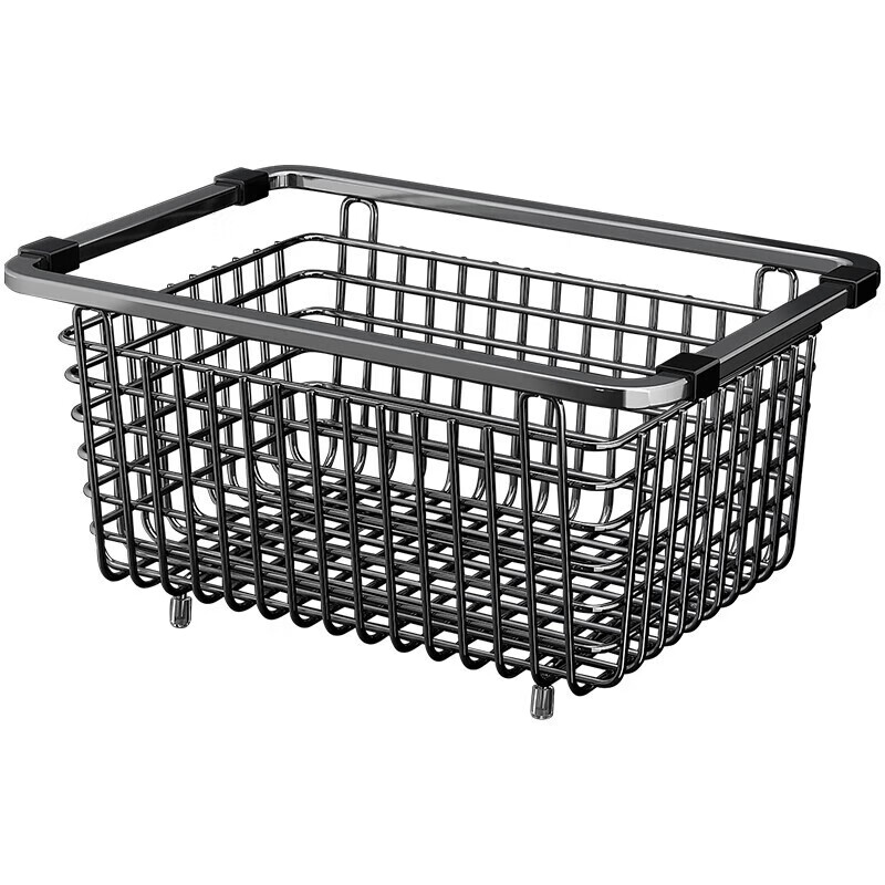 YOUQIN Kitchen 304 Stainless Steel Sink Drain Basket Washing Sink Drain Basket Sink Dish Basin Dish Drain Rack 39 Gray Nano Encrypted Model