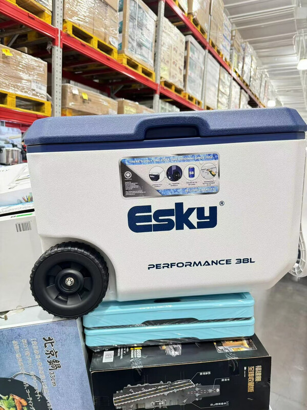 Kaishi insulated box refrigerator car outdoor household portable fresh box commercial stall summer cold box ice bucket domestic Esky39L