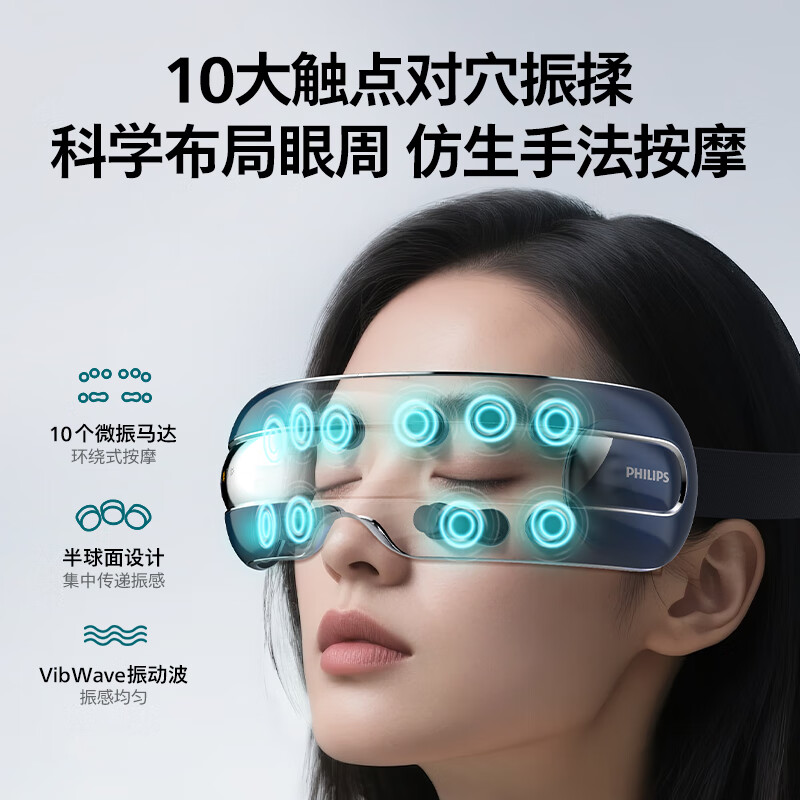 Philips (PHILIPS) eye massager massager massage eye mask eye protection device massage hot compress microcurrent massage 7202E birthday and new year gifts high-end annual party gifts