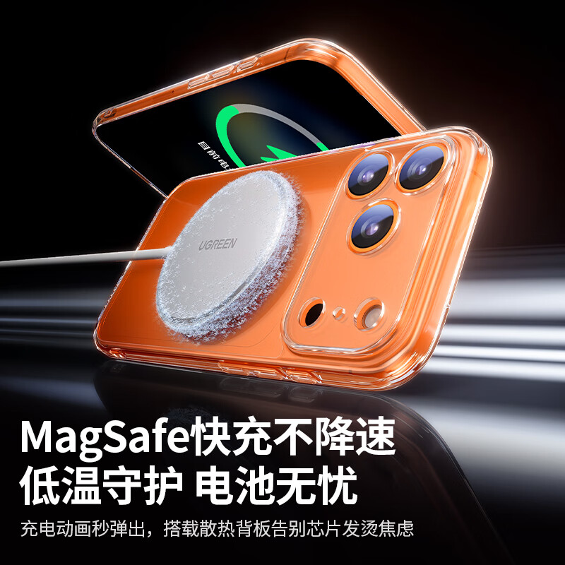 Lulian AI camera button all-inclusive | soft edge anti-scratch suitable for iphone17Pro mobile phone case Apple 17Pro protective cover magnetic lens all-inclusive ultra-thin anti-fall transparent case