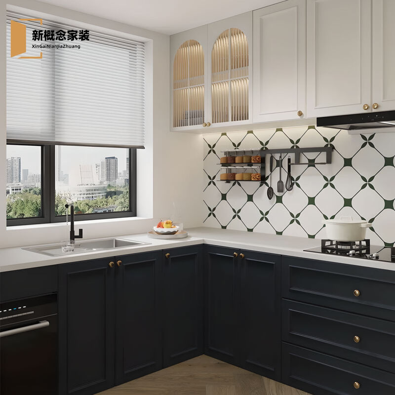 The cat cabinet door is customized, the solid wood painted blister door panel is customized, the French kitchen cabinet door panel is customized, the PET whole house is customized, the light luxury aluminum alloy Austrian pine board + German film