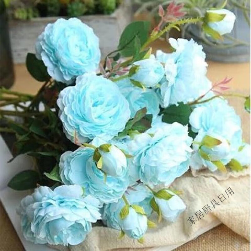 3 peonies artificial flowers wedding decoration artificial flowers artificial peonies home living room decoration flowers three peonies (white) 1 branch