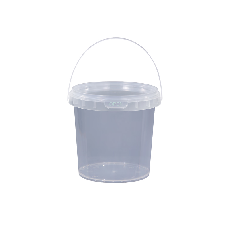 Metasequoia (pack of 3) 1.5L transparent thickened sealed plastic barrel food-grade rice wine packaging barrel water bean paste roasted pear packaging barrel (LC)