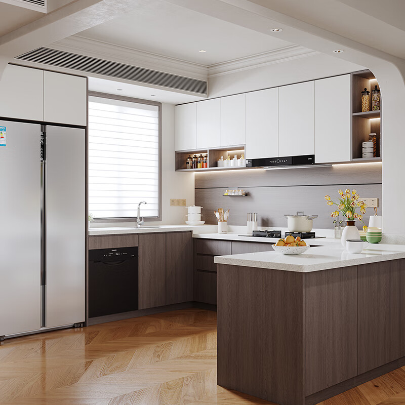 Oppein wardrobe customization, whole house furniture, multi-space cabinet customization, bedroom living room kitchen cabinet comprehensive package 20 custom cabinets + 7 meters cabinet + furniture 10-piece set