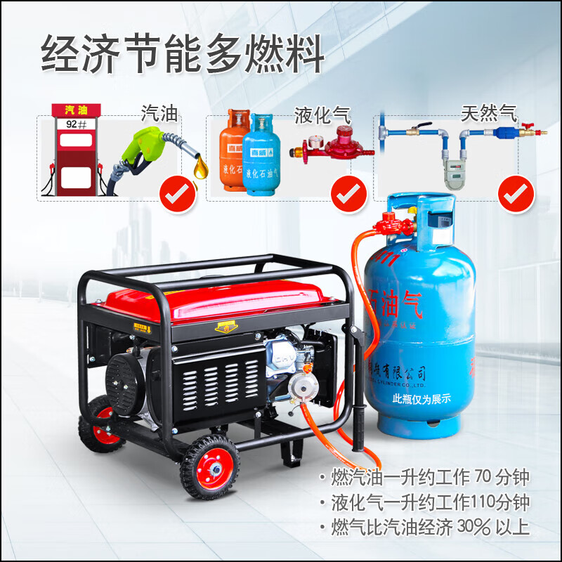 MieLanat Germany imported Shoujia gasoline generator single-phase 220V household 3kw/5kw/6KW/8 3500W hand start burning gasoline 220V