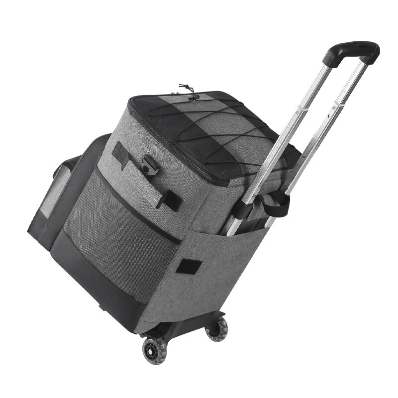 Benchi Car Insulation Box Trolley Insulation Bag Shopping Waterproof Insulation Bag Seafood Preservation Medicine Picnic Breast Milk Refrigeration With Trolley Model (35L)