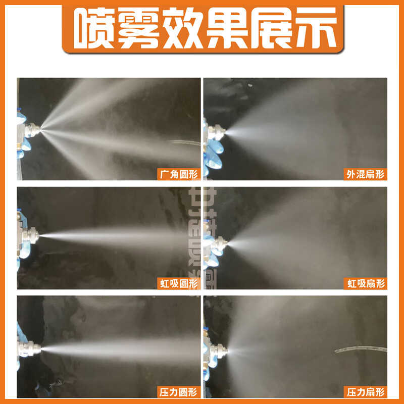 Ni Zhier customized 304 stainless steel adjustable air atomization two-fluid humidification nozzle coal mine dust removal nozzle Feng Shui linkage adjustable siphon fan