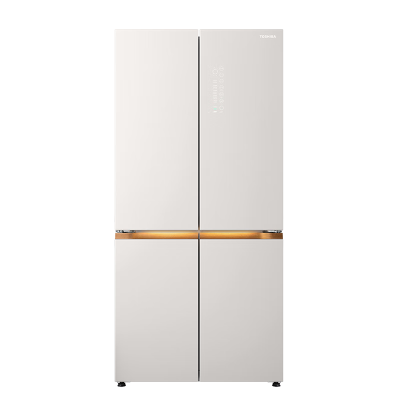 TOSHIBA Refrigerator Cross Four Doors 600 Lift Capacity Fully Embedded Atomized Fresh Preservation, Sterilization and Deodorization Rapid Ice Making Home Smart Large Refrigerator GR-RF631WI-PG1 Yuzhisha