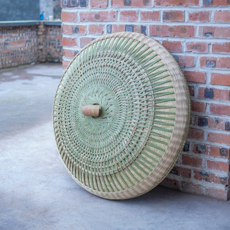 Ye Yu's traditional handmade bamboo pot lids, wooden barrels, bamboo lids, farmhouse household green bamboo art products, bamboo knotted bamboo root buckets, custom-made finely woven bamboo lids