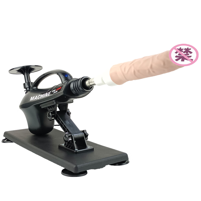 Enjoyment gun machine simulated penis female masturbation device fully automatic telescopic pile driver female plug-in adult sex toy 2. Remote control hand adjustment + four heads + remote control mobile phone holder + gift