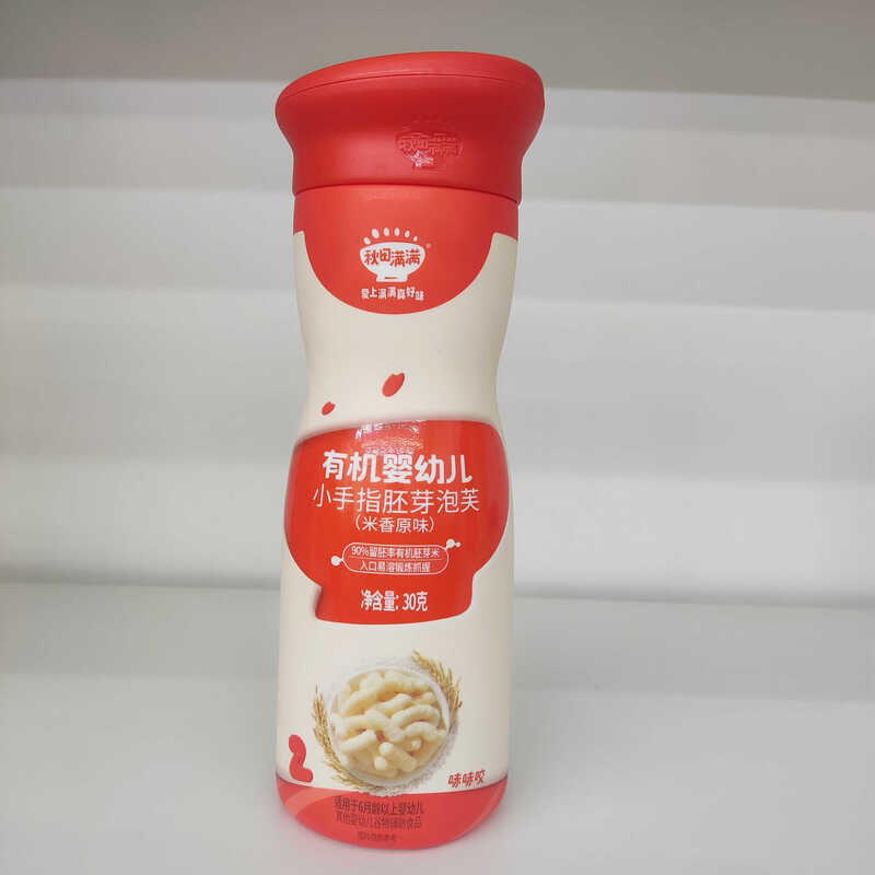 Akita Manman Organic Puffs Baby Finger Puffs Small Aircraft Germ Puffs Baby Label Snacks Little Finger Puffs (original rice flavor) 30g*3 cans No specifications