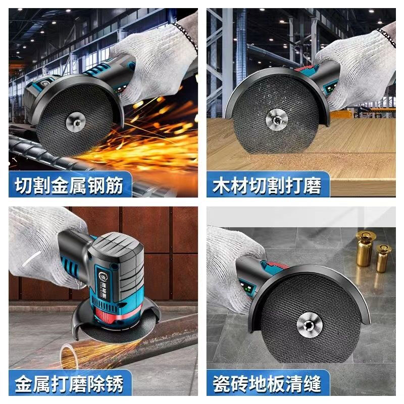 Small mini lithium-electric angle grinder, rechargeable cutting machine, grinder, electric hand grinder, grinder, Dongcheng model 36VF grinder, standard with Yidian