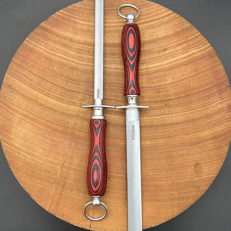 Sanqihu knife sharpening stick 10000 silk German imported steel rosewood sharpening stick for slaughtering special fine grain sharpening stick high hardness burgundy rosewood 14 inch extended version