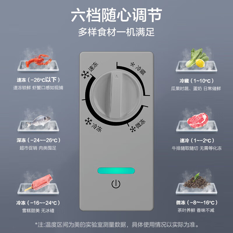 Midea Freezer 200/143/100L Small Freezer Level 1 Household Commercial Freezer Small Freezer Refrigerator Refrigerator 100L Midea Single Temperature Titanium Steel Gray丨Reducing Frost by 80%丨