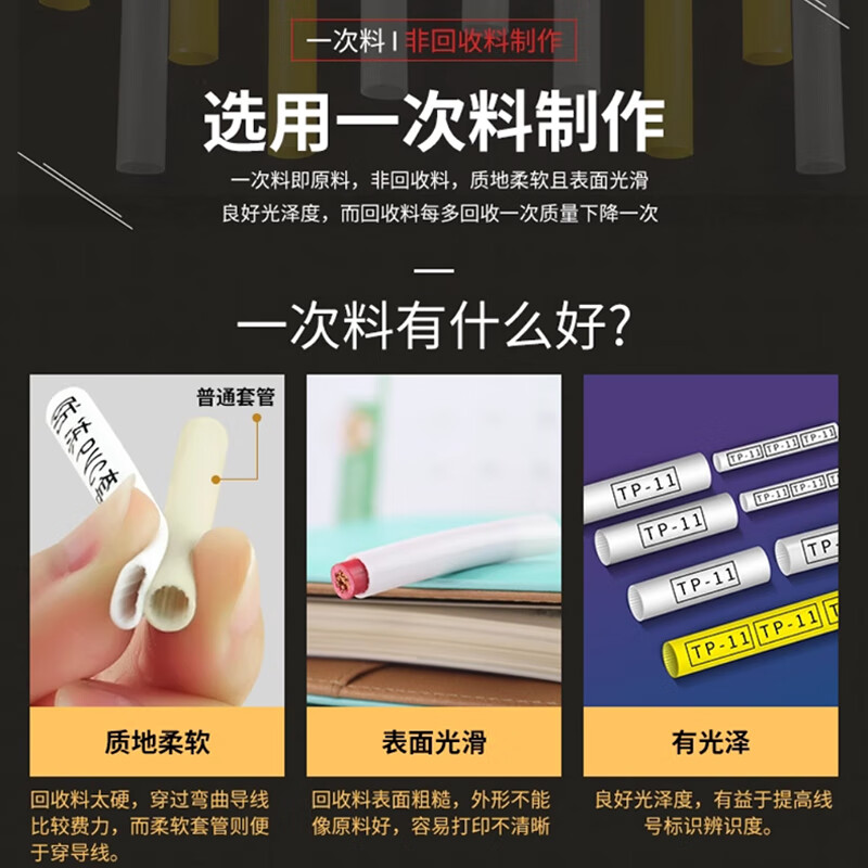 Jingchen line number machine number tube C1 universal PVC plum blossom tube printing and coding machine line number tube 1 square - white