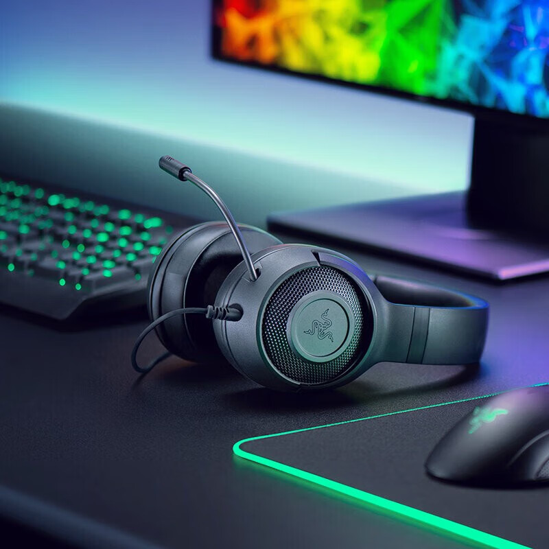 Razer (Razer) official reissued Kraken headset, head-mounted 7.1 virtual surround with microphone, e-sports gaming headset, computer noise reduction, official reissued standard version upgraded to the new X (7.1 virtual surround sound)
