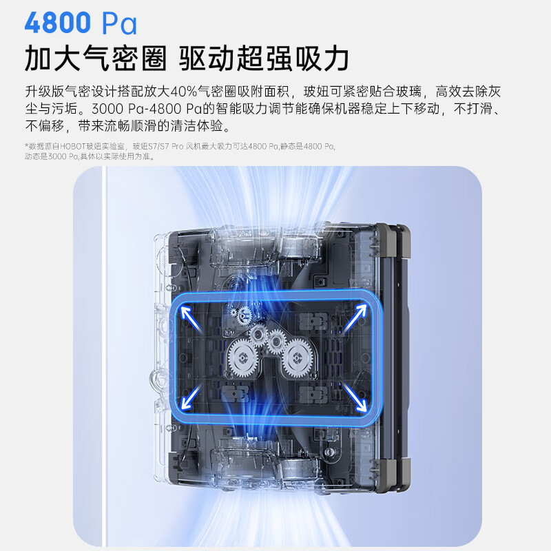 Bo Niu (HOBOT) double disk vibrating water spray window cleaning robot Bo Niu high frequency double cloth wiping water spray glass cleaning robot Bo Niu window cleaning artifact Bo Niu S7 Pro