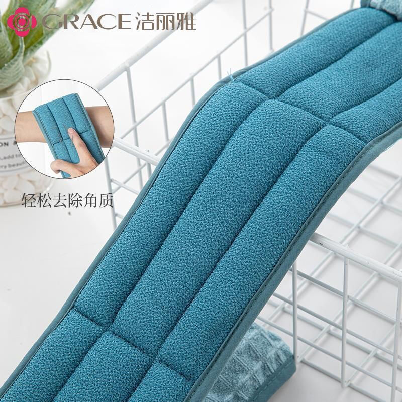 Jie Liya double-sided mud bath strip, long bath towel, new pull-back strip, no need to ask for help, widened and lengthened bath towel, natural charm - sapphire blue mud exfoliation
