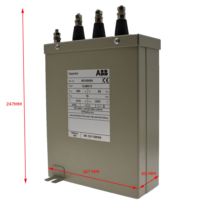 ABB capacitor CLMD13/15kvar/10KVAR/12.5KVAR/13.5KVAR/400V CLMD13/15Kvar 400V