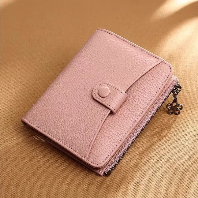 Scarecrow 2025 New Simple Wallet Women's Short Style Compact Multi-Slot Driver's License Coin Purse Two-in-One Student Small Wallet Girlfriend Wife Mom Gift Black