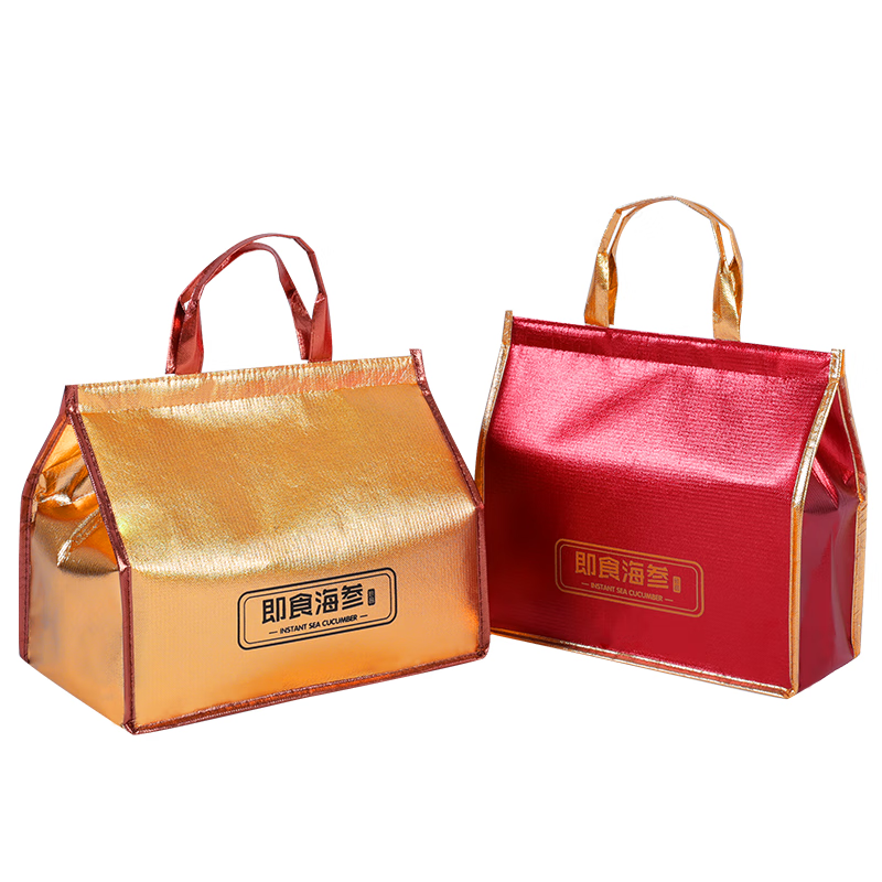 Ready-to-eat sea cucumber gift box, empty portable box, 20 pieces, one half catty, two catties, four catties, foam box insulation bag, wine red four catties, shading style, length 34, width 20, height 36