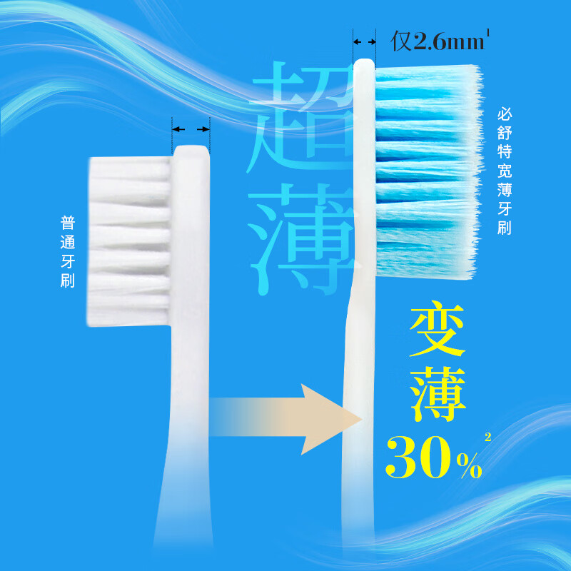 Bisute 10,000 soft-bristle toothbrushes for sensitive gums, suitable for adults, household size, 3 pack