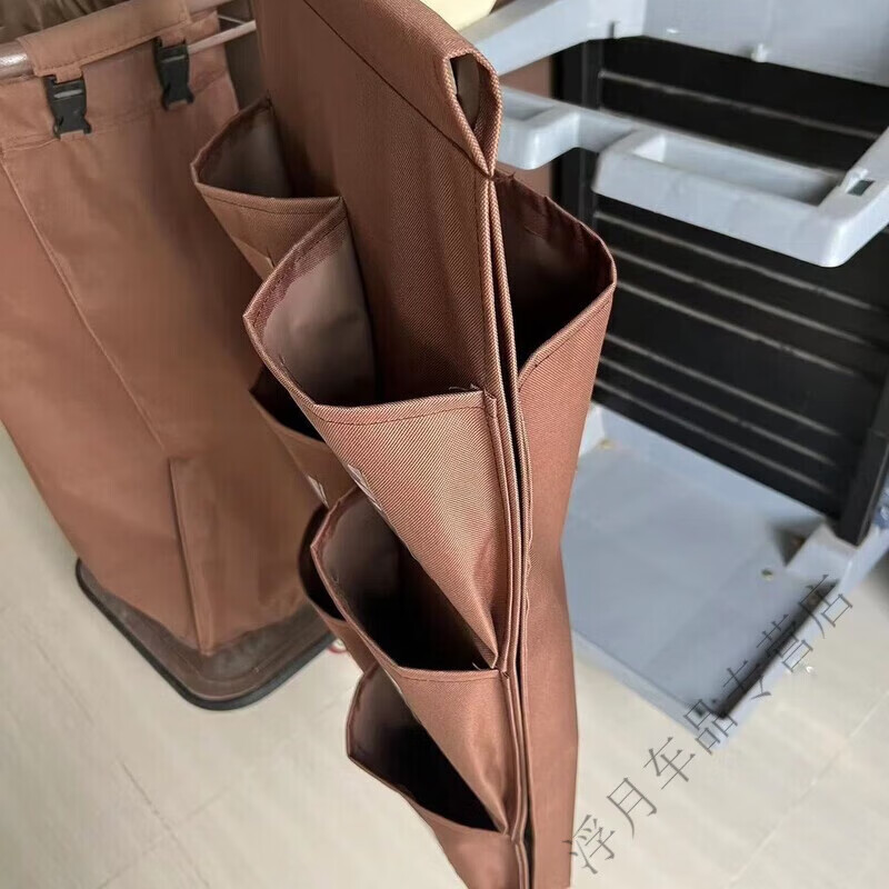 Liquor, straw and cart cloth bags for housekeeping and garbage storage, hanging five-color rags, double-sided rag bags (six pockets on the front and one large pocket on the back) Rubbermaid nine-port rag bags