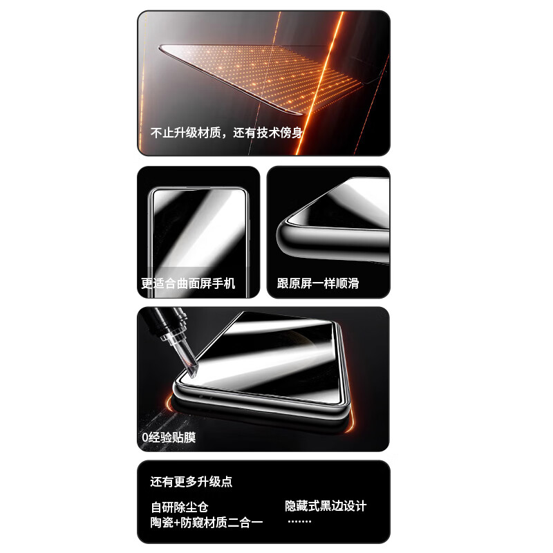 Smorss 3D hot-bent full glue | top with anti-privacy film, suitable for Huawei Mate70Pro/70Pro+ mobile phone film anti-private version RS ceramic soft film non-tempered film light fingerprint