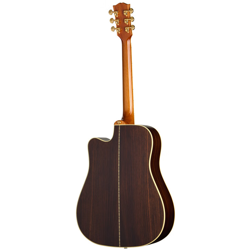Epiphone Hummingbird Deluxe EC NA wood color full single cutaway electric box luxury acoustic guitar