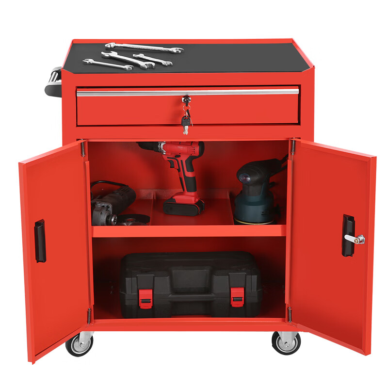 Shantou Lincun Hardware Tool Cabinet Toolbox Storage Trolley Workbench Iron Tabletop Cabinet for Tattoo Auto Repair Workshop a Home (Tattoo Beauty) Single Drawer Tool Cabinet YM-