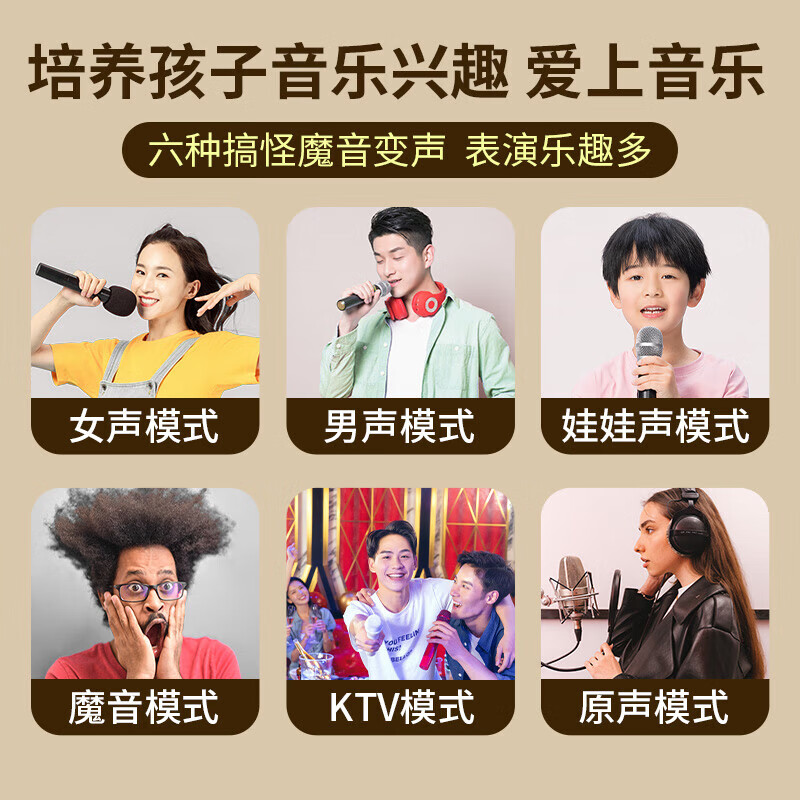 Wanhuo girl birthday gift children's karaoke microphone with microphone audio all-in-one portable outdoor karaoke home ktv suspended lyrics display bluetooth speaker home indoor