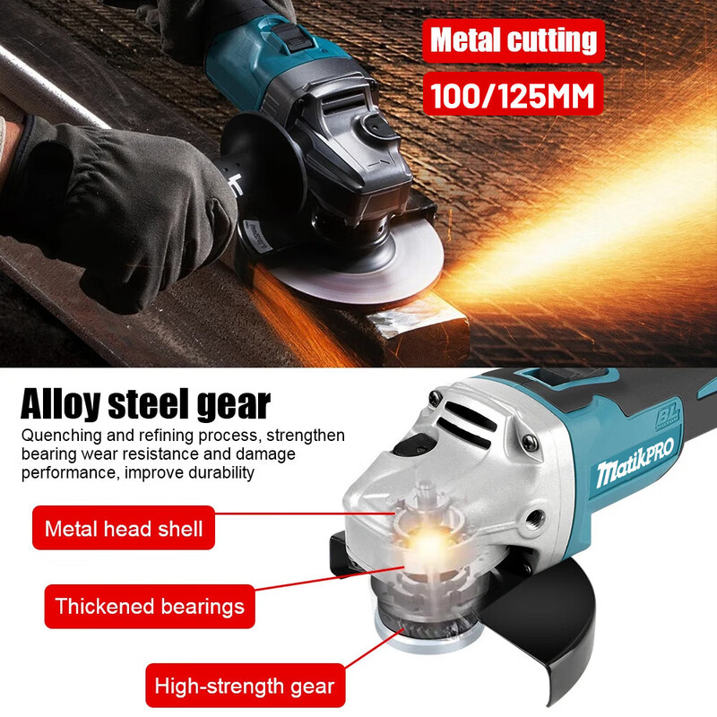 JD Logistics Home Electric Angle Grinder Handheld Polishing Artifact Tool Brushless Angle Grinder Bare Metal