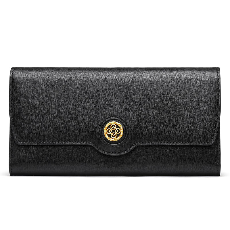 Goldlion Women's Wallet Gift Box Fashionable and Versatile Cow Leather Wallet Valentine's Day Gift Giving