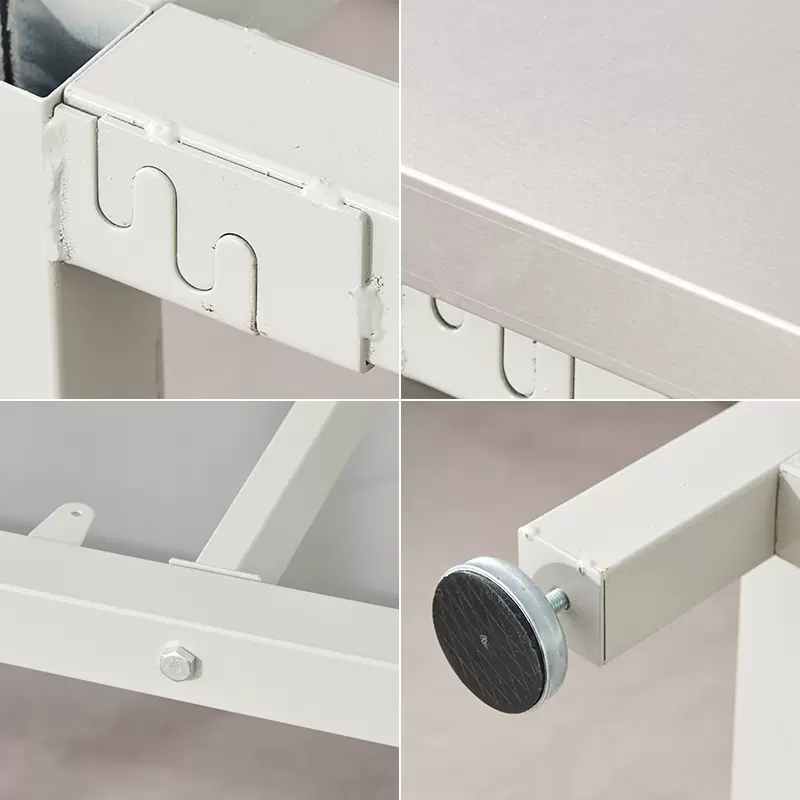 Baigang 201 stainless steel workbench laboratory instrument table assembly line operating table stainless steel operating table packaging 240*115*75cm 6 legs stainless steel surface