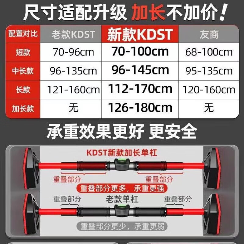 Horizontal bar indoor pull-up device, door-mounted horizontal bar rack, household children's fitness equipment, triangle anti-slip model 96-145 + ring hammock sandbag