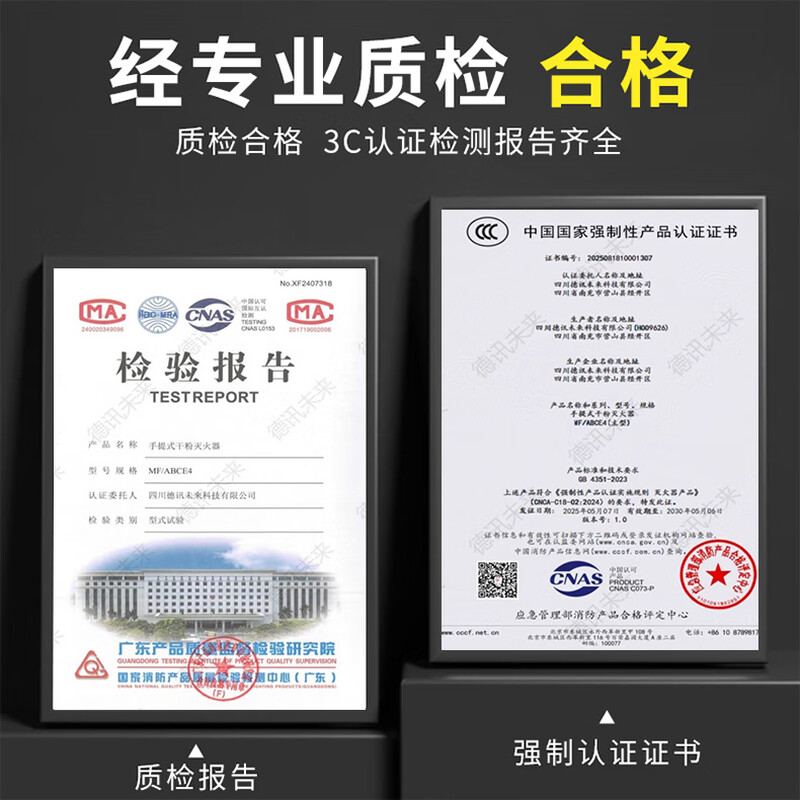 DEXUN THE FUTURE fire extinguisher 25 years new national standard 4kg dry powder fire extinguisher 4kg household commercial Jingdong self-operated 3C fire equipment