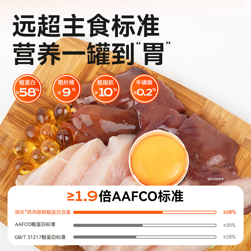 Leading staple cat food canned cat snacks wet food grain-free and glue-free ice cream licking texture chicken flavor 85g*6 cans