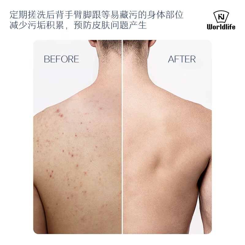 Hejiang Japanese bath towel, special back rub artifact for men, long back, strong mud rub without hurting the skin, bath towel, mud rub treasure, widened version, midnight blue 1 piece